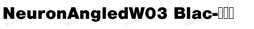 NeuronAngledW03 Blac字体转换